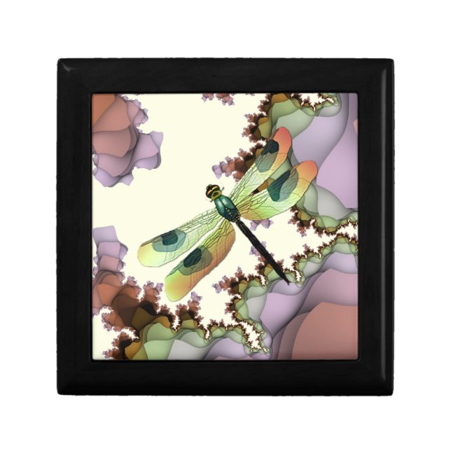 Peach Dragonfly Jewelry Box (Front)