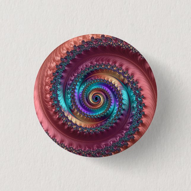 Peach Dreams Pinback Button (Front)