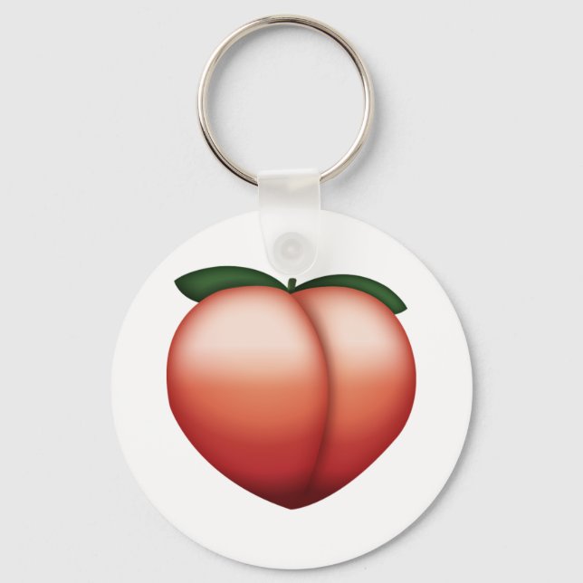 Peach - Emoji Keychain (Front)