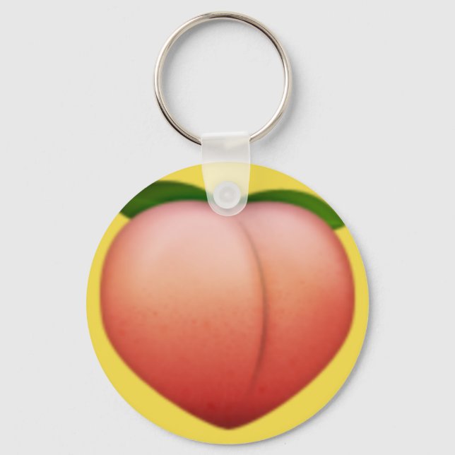 Peach emoji keychain (Front)