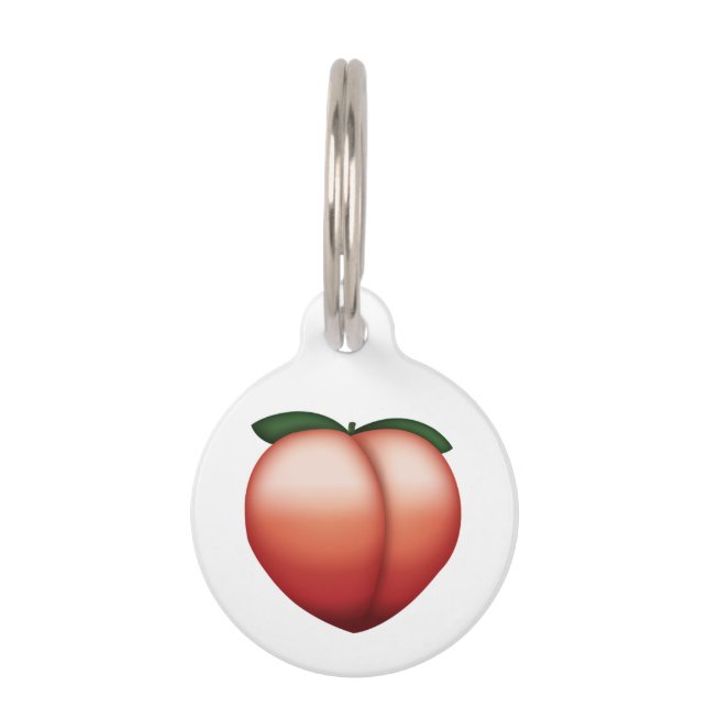 Peach - Emoji Pet Tag (Back)