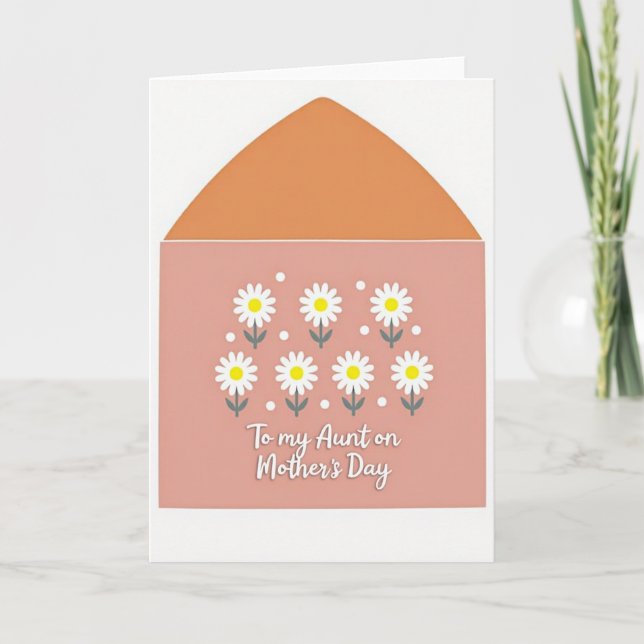 Peach Envelope Mothers Day Card (Front)