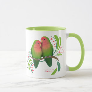 Peach Faced Love Birds Mug