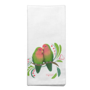 Peach Faced Love Birds Napkin