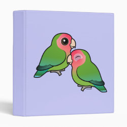 Peach-faced Lovebird Adorable Pair Avery Signature Binder 8.5x11
