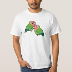 Peach-faced Lovebird Adorable Pair Men's Crew Value T-Shirt