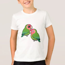 Peach-faced Lovebird Adorable Pair Kids' American Apparel Fine Jersey T-Shirt