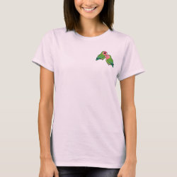 Peach-faced Lovebird Adorable Pair Women's Basic T-Shirt