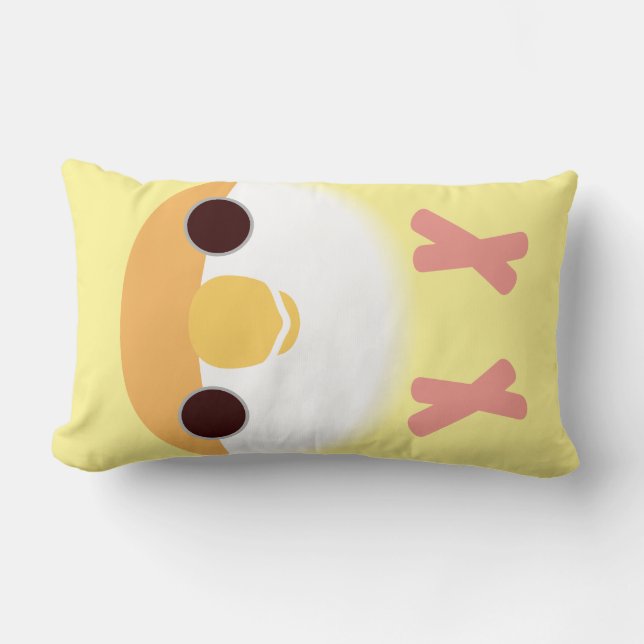 Peach-faced Lovebird (Creamino) Lumbar Pillow (Front)