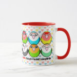 Cute Peach-faced lovebirds ringer mug