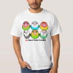Cute Peach-faced lovebirds cartoon t-shirt