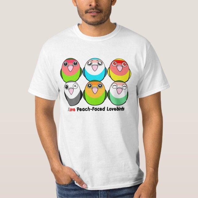Peach-faced lovebirds T-Shirt (Front)