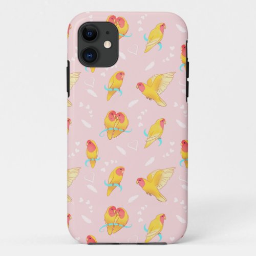 Peach Faced Lutino Lovebird iPhone 11 Case