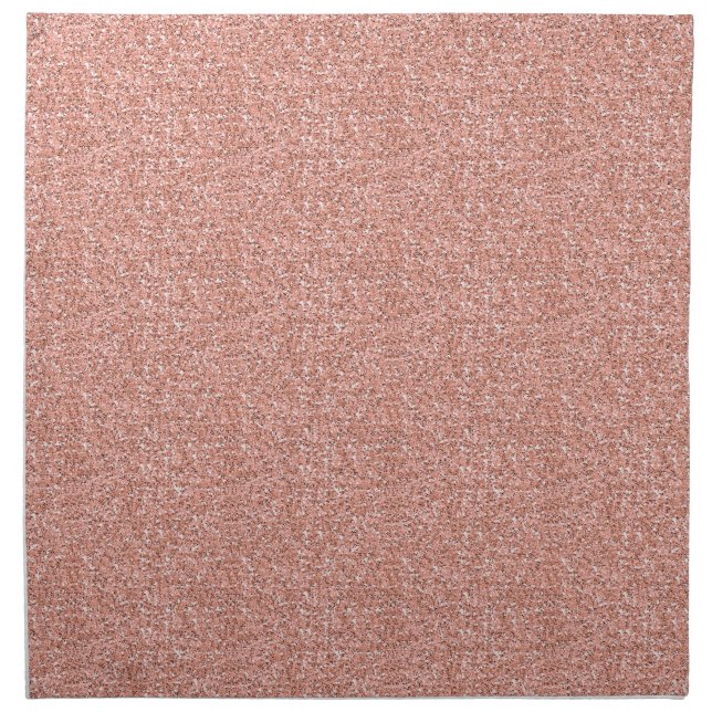 Peach Faux Glitter Cloth Napkin (Front)