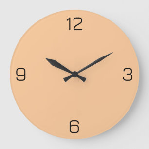 Peach FBC896 Color with Add Your Name Option Large Clock