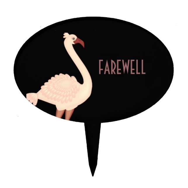 Peach Flamingo Cake Topper (Front)