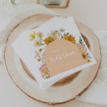 Peach Floral Arch Bridal Shower Napkins<br><div class="desc">Celebrate the bride-to-be with our stunning bridal shower napkins! Featuring a gorgeous peach colored arch adorned with delicate watercolor flowers in stunning hues of yellow,  orange,  and soft pink. The design is elegant,  feminine,  and perfect for a sophisticated celebration.</div>