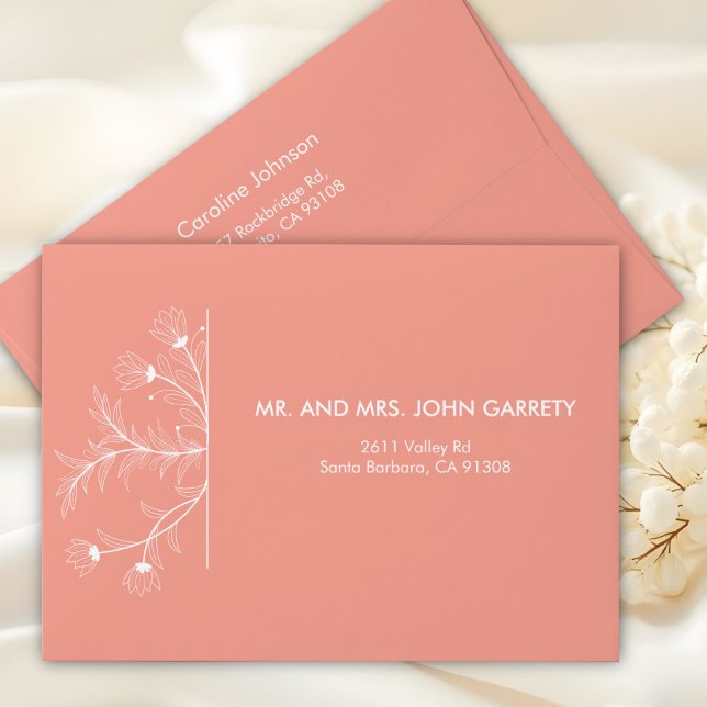 Peach Floral  Envelope (Creator Uploaded)