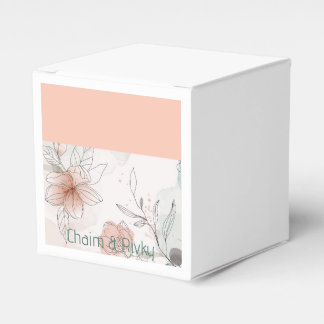 Peach floral Favor Box