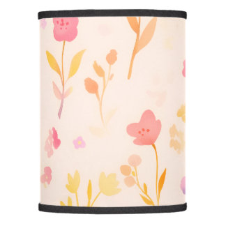 Peach Floral Lamp Shade