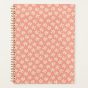 Peach Floral Repeating Flower Pattern Planner