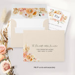 Peach Floral RSVP with Return Address, Champagne Envelope<br><div class="desc">Elegant champagne cream RSVP envelope with peach floral inside and printed return address outside. Design coordinating our "Peach Delight collection" wedding RSVP cards. NOTES: 1) the default "A2" envelope size selected fits our coordinating 3.5" x 5" RSVP card size, if you make changes on the RSVP card size, please make...</div>