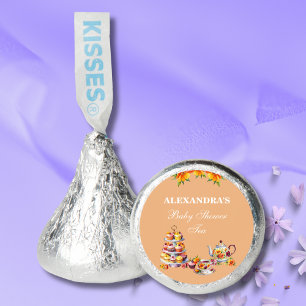 Peach Floral Tea Party Baby Shower Favors