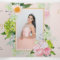 Peach Floral Trifold Quinceanera Invitation