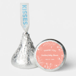 Peach Floral Vintage Baby Shower Hershey®'s Kisses®