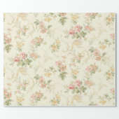 Peach Floral Wrapping Paper (Flat)