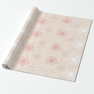 Peach Flower Abstract Gift  Wrapping Paper