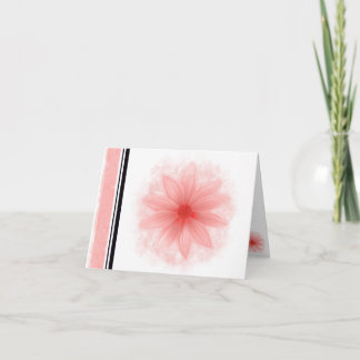 Peach flower blank note card