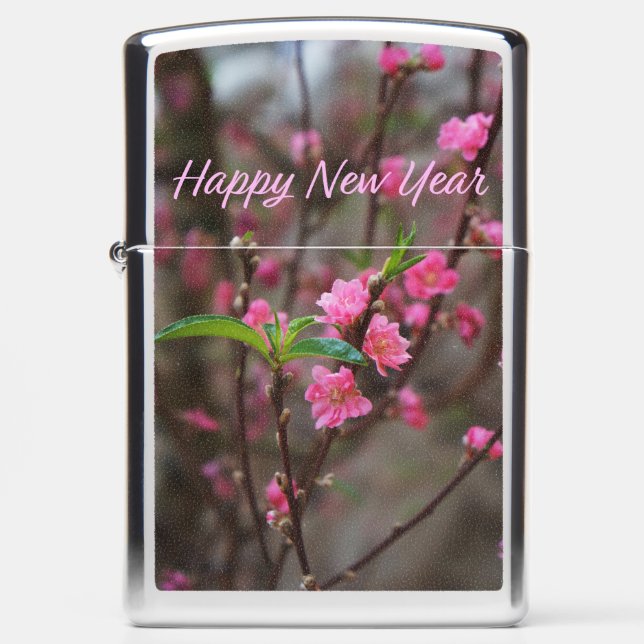 Peach Flower - Hoa Đào Spring 2025 Zippo Lighter (Front)
