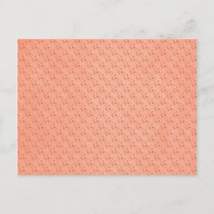 peach flower pattern background postcard