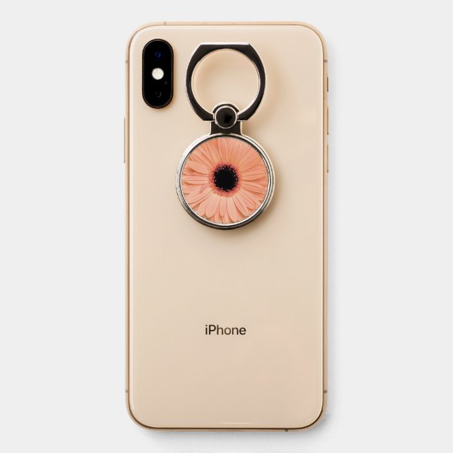Peach Flower Phone Grip (On Phone)