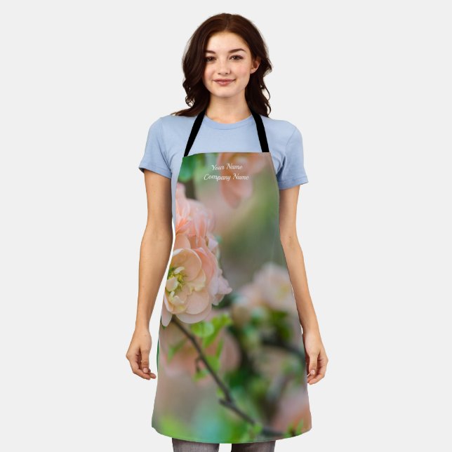 Peach Flowering Quince Apron (Worn)