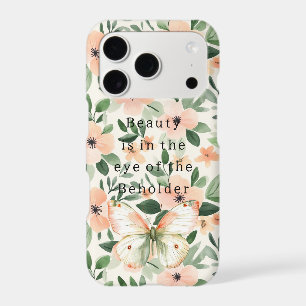 Peach Flowers Beauty Beholder iPhone 17 Pro Case