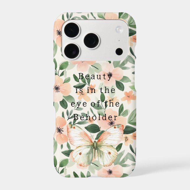 Peach Flowers Beauty Beholder iPhone Case (Back)