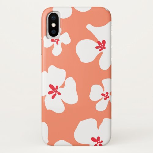 Peach flowers iPhone XS case