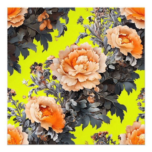 Peach Flowers Photo Print (Front)