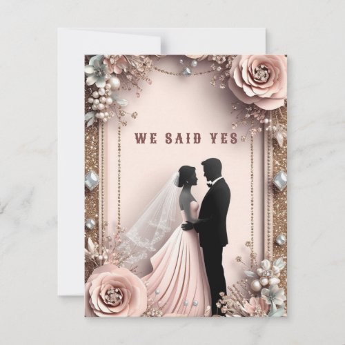  Peach Flowers Spring Wedding ✨ RSVP Card