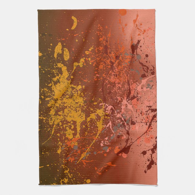 Peach Flurry Kitchen Towel (Vertical)