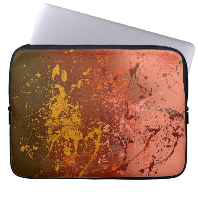 Peach Flurry Laptop Sleeve (Front)