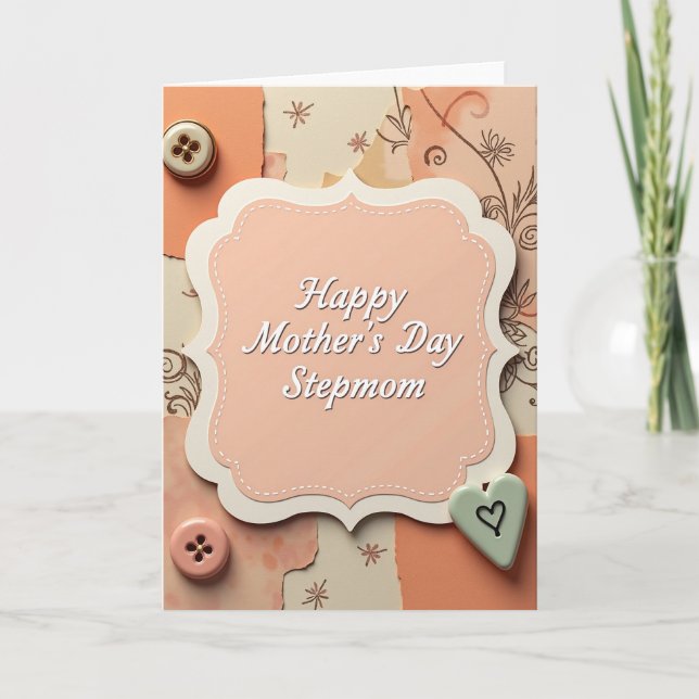 Peach Frame Mothers Day Card (Front)