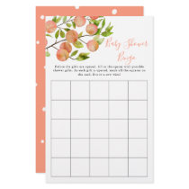 Peach Fruit Baby Shower Bingo Game