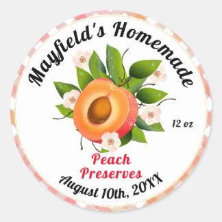 Peach Fruit Canning | Jam Jar Label