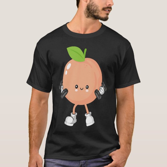 Peach Fruit Costume Workout Bodybuilding Lift Gym  T-Shirt (Front)