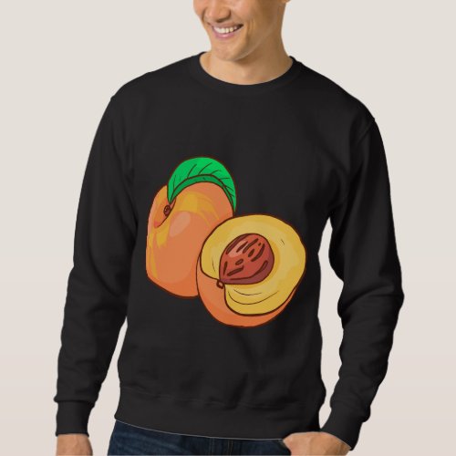 Peach Fruit Food Vegan Vegetarian Sweatshirt