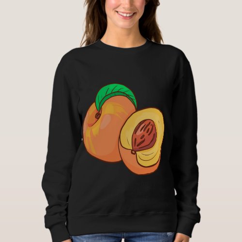 Peach Fruit Food Vegan Vegetarian Sweatshirt