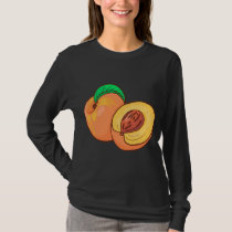 Peach Fruit Food Vegan Vegetarian T-Shirt